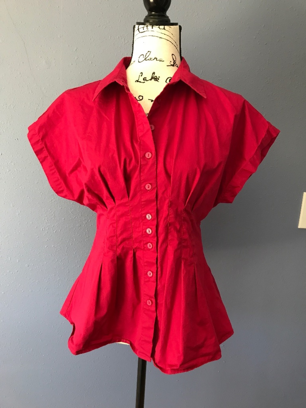 Quince Twill Pleated Shirt Size S